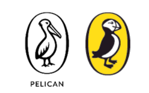 Zdjęcie przedstawia logo wydawnictw Pelican i Puffin